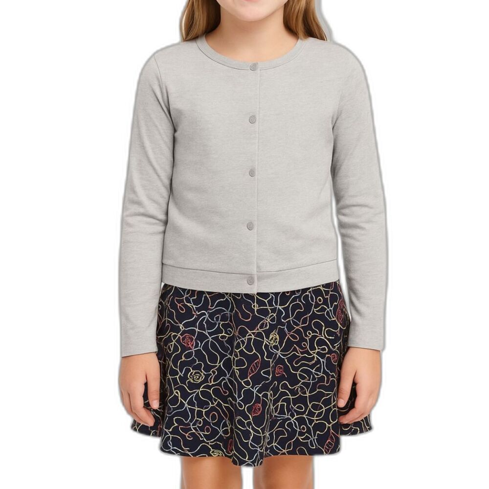 🔥 5 for $30 🔥 Jumping Beans Girls’ Button-Front Cardigan in Gray | Size 10